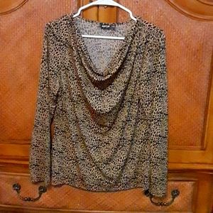 Long sleeve  tunic with cowl neck